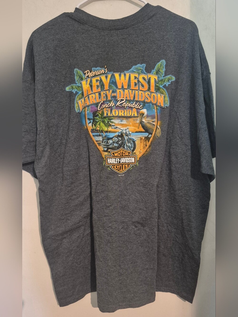 Harley-Davidson Key West Florida Graphic Tee -shirt Gray Sx.2XL